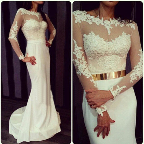 white ivory prom dresses