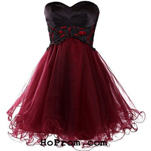 wine red cocktail dress