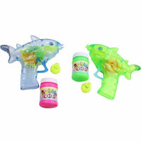 Kids Hand Powered Bubble Master Shark Bubble Gun Blower Gun & Soapy Liquid 5135 (Parcel Rate)