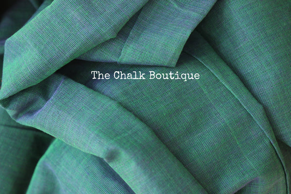 Green 'handloom mark' handwoven begumpuri saree with dobby naksha. TCB-DN5-BG