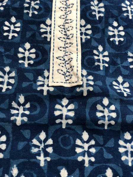 Indigo Unstitched Suit Set
