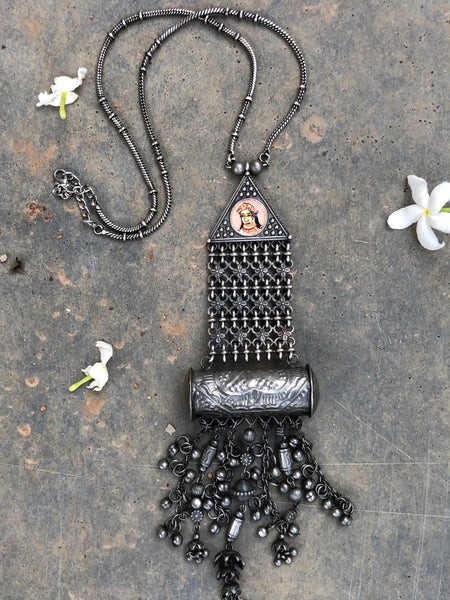 Raja Afghan Pendant Long Neckpiece