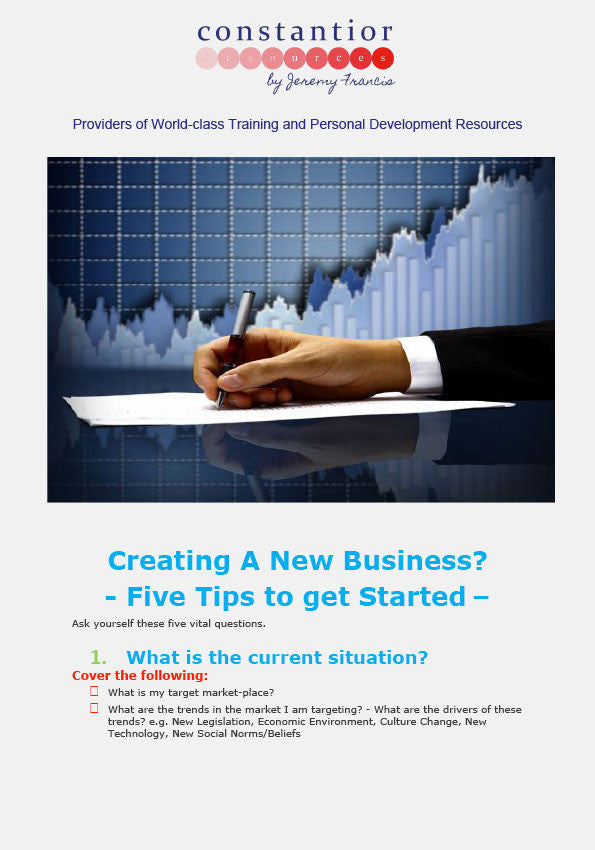 Creating A New Business