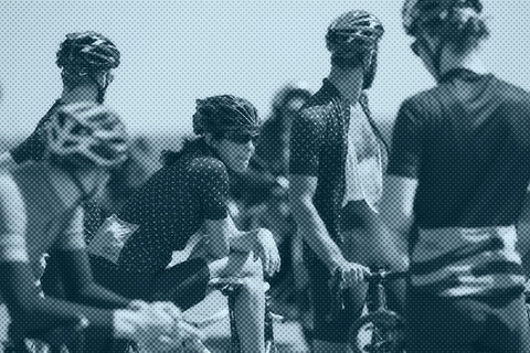 good cycling athletes wearing the kit OMNIUM