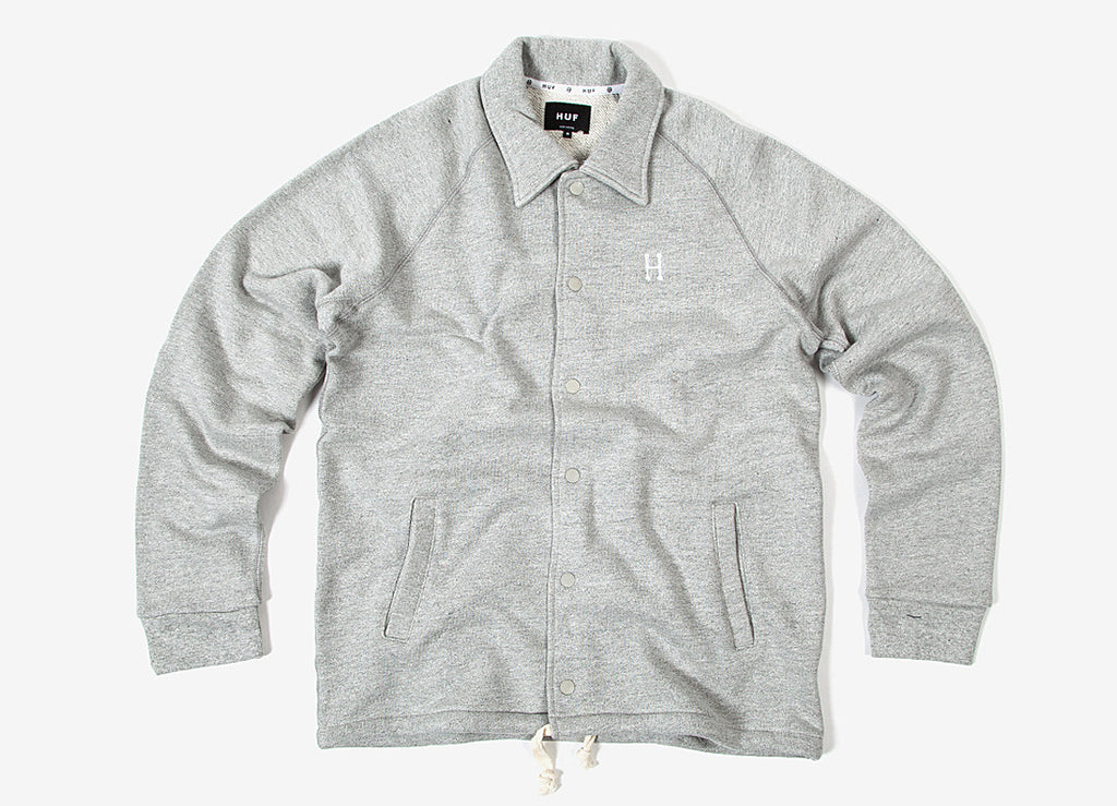 HUF Classic H Fleece Coach Jacket - Grey Heather