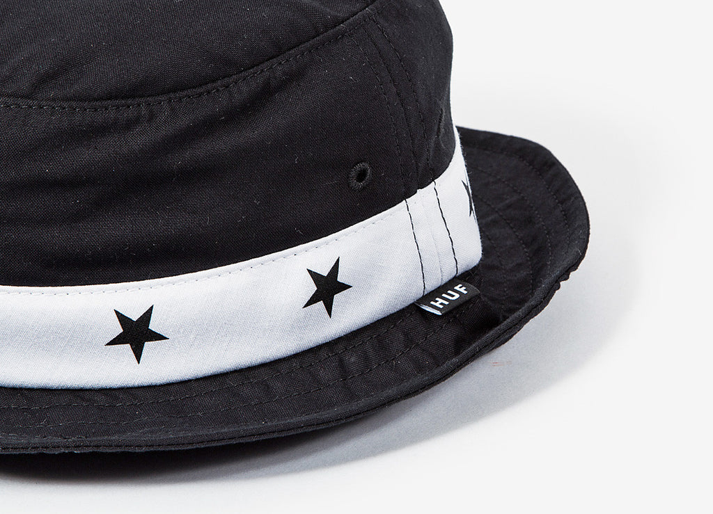 HUF 5 Star Bucket Hat - Black