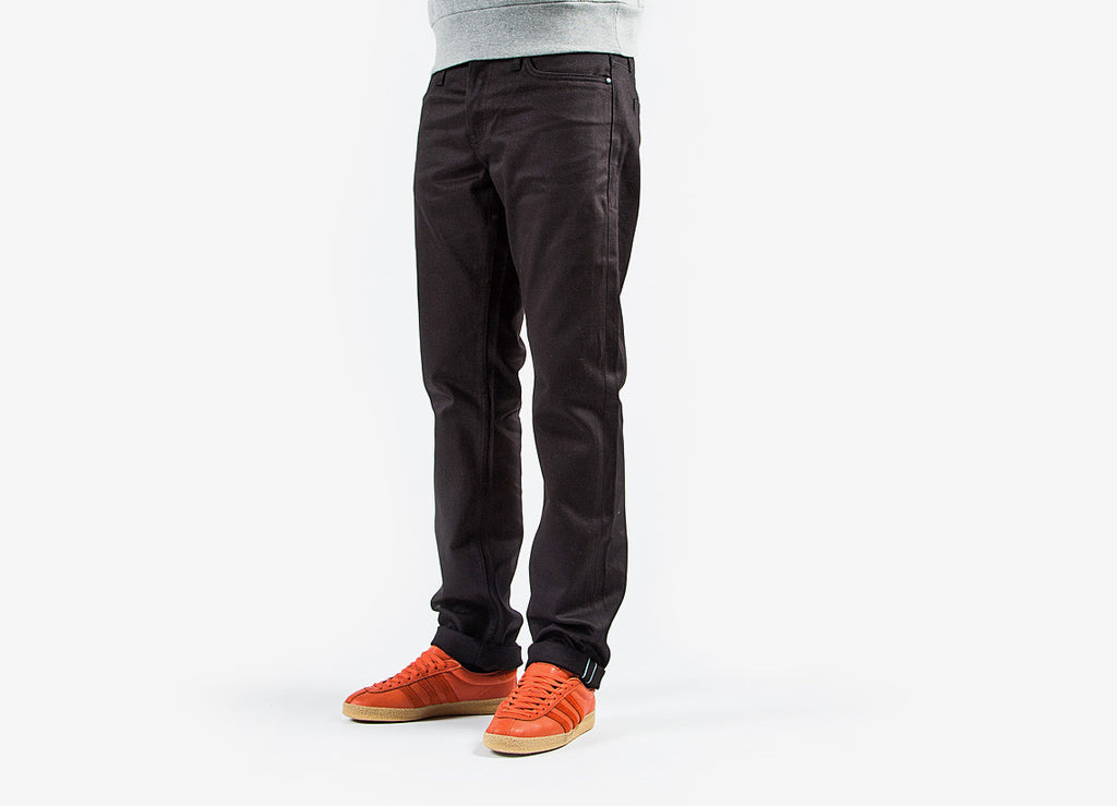 The Unbranded Brand UB155 Skinny Fit Selvedge Denim Jeans - Black