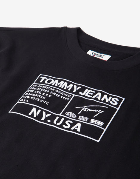 tommy jeans embroidered logo tee