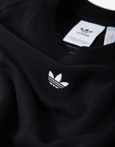 black adidas sweatshirt with white stripes