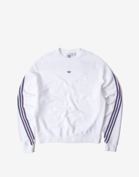 3 Stripe Wrap Sweatshirt White/Purple 