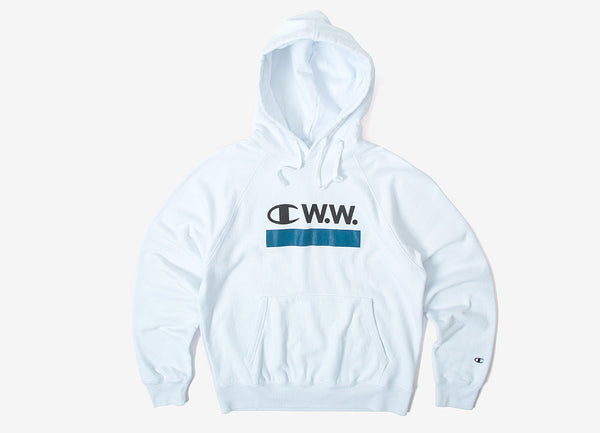 wood wood x champion hoodie