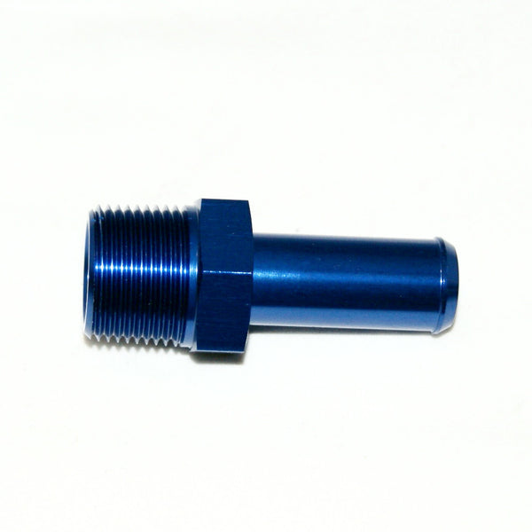 1/2" NPT Male To 5/8" Hose Barb Straight Aluminum Adapter Fitting Silver 