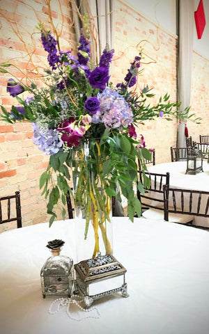 vintage lavender wedding flower centerpiece decor event rental
