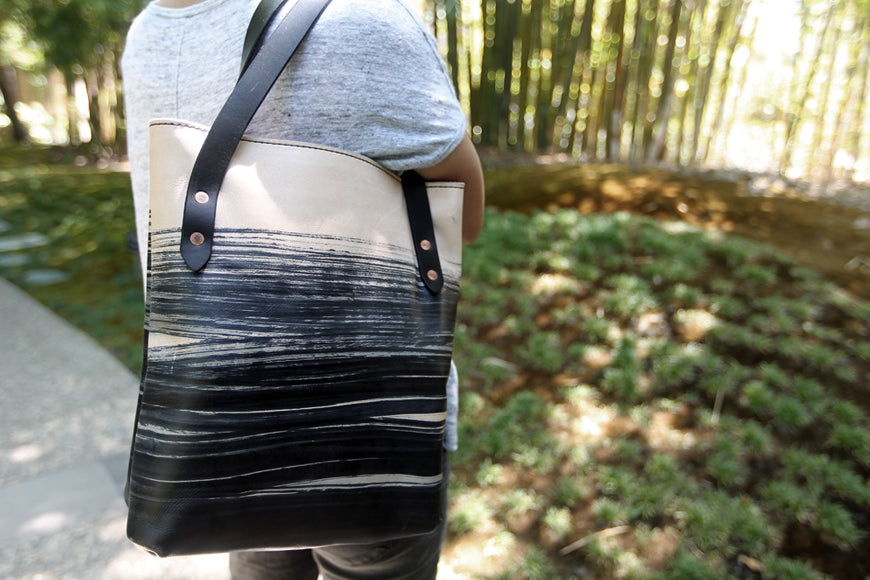 Wabi Sabi leather tote bag