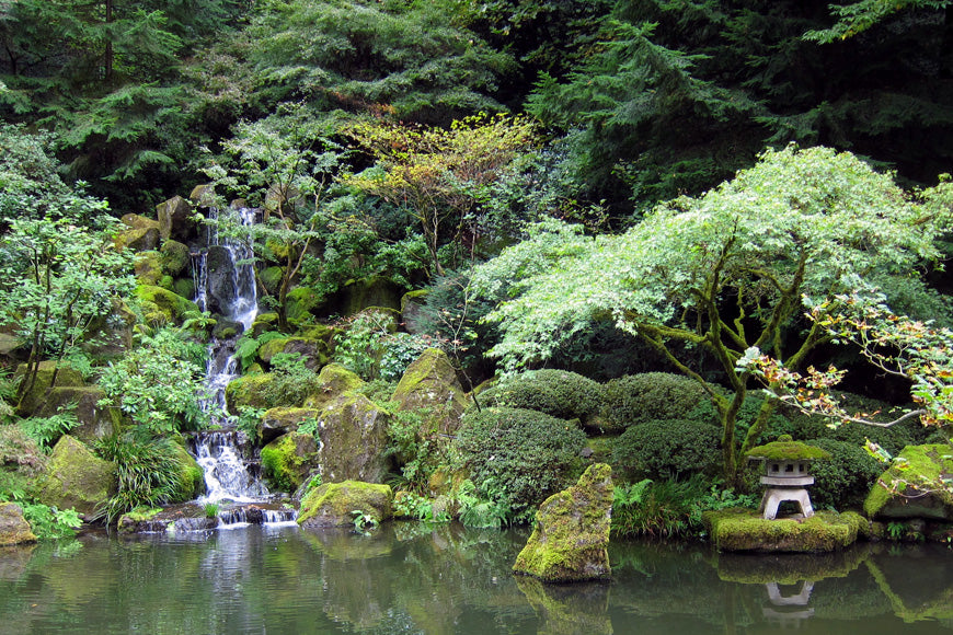 Portland Oregon Japanese Garden Waterfall