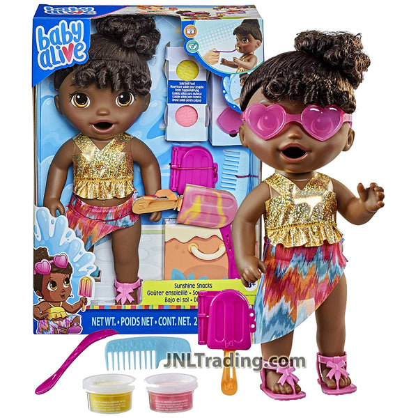 Palpitar Factura mantequilla Year 2020 Baby Alive 12 Inch Tall African American SUNSHINE SNACKS Dol –  JNL Trading