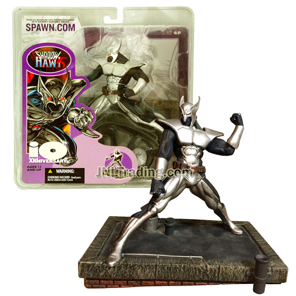 Year 2002 McFarlane Toy Spawn 10th Anniversary 6 Inch Tall Figure :  SHADOWHAWK with Display Base