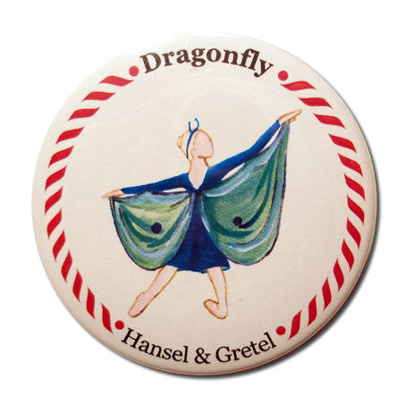 Dragonfly Button / Magnet - Ballet Gift Shop