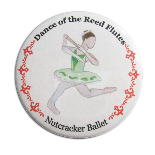 Reed Flute Dancer Button / Magnet