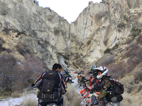 Guys on dirt bikes