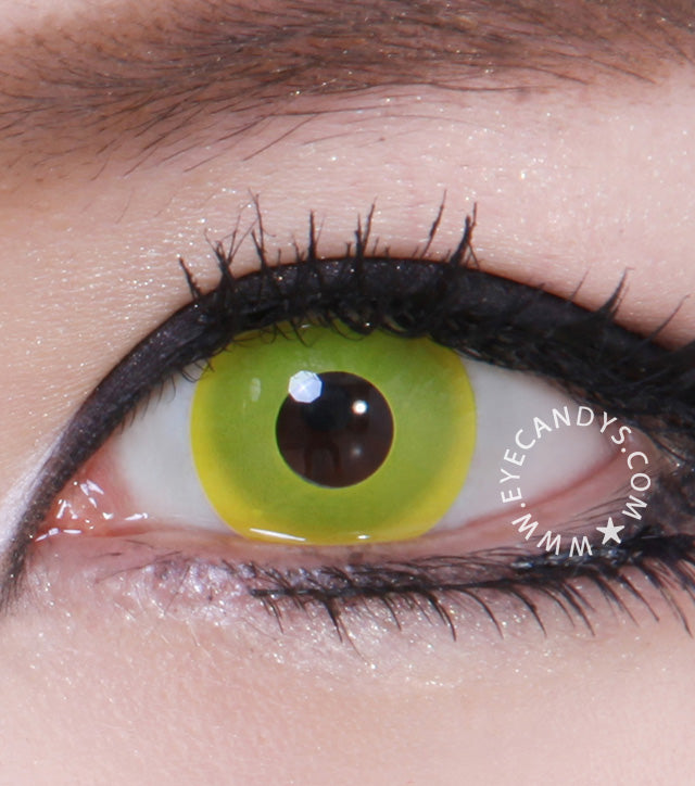 EyeCandys GEO Alien Yellow Colored Contacts