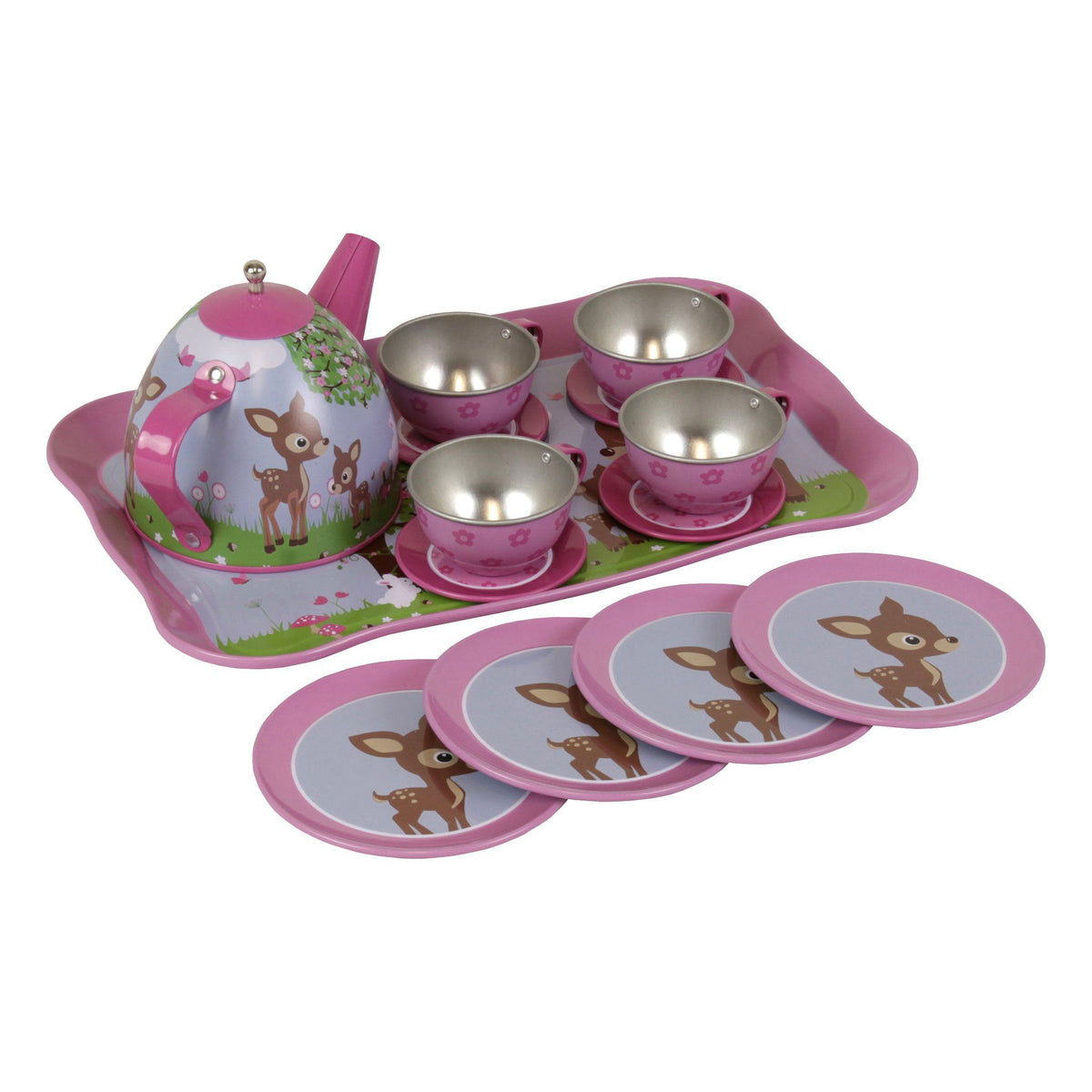 woodland animal tea set