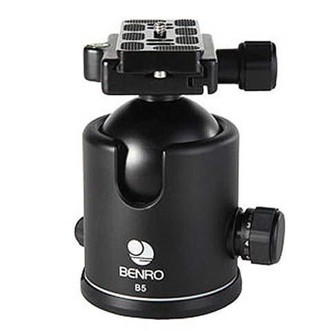 Benro B5 Dual Action Ball Head for Camera Tripod (40kg Max. Load, 64mm Ball Diameter)