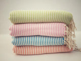 Logan Cosy Weave Hammam Towel - Turquoise
