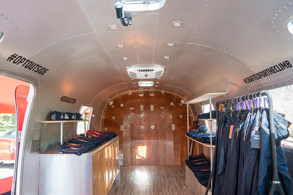 Finished Airstream showroom by Boulder Denim