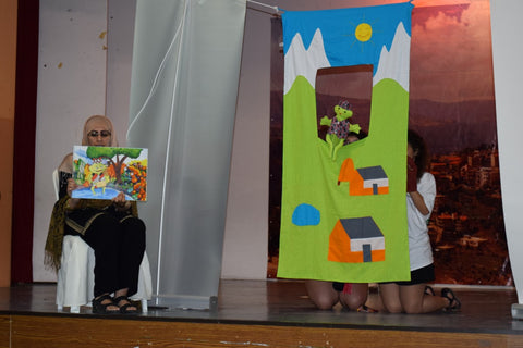 Sabeena Ahmed and Movement Sociale presenting a fairtrade puppet show Fairis The Frog and Chalaak the Monkey, Baskinta, Lebanon - June 2016