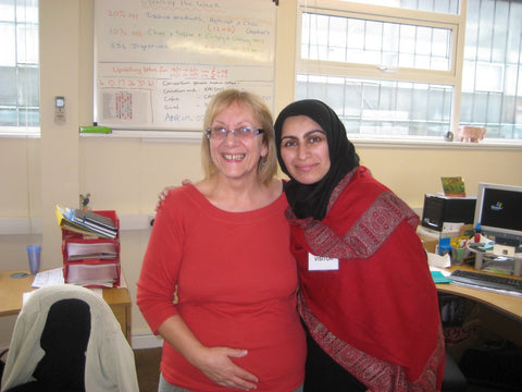 Helen Falconer Flint and Sabeena Ahmed visit to Traidcraft October 2011
