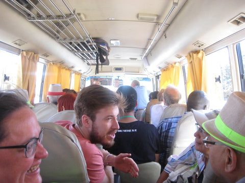 The International Fair Trade Co-ordinators and me on the bus to Fourzol, Lebanon - June 2016