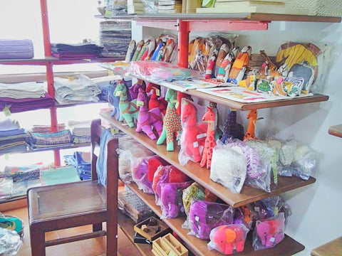 M.E.S.H Shop Dehli India, fairtrade hand made toys visited April 2019