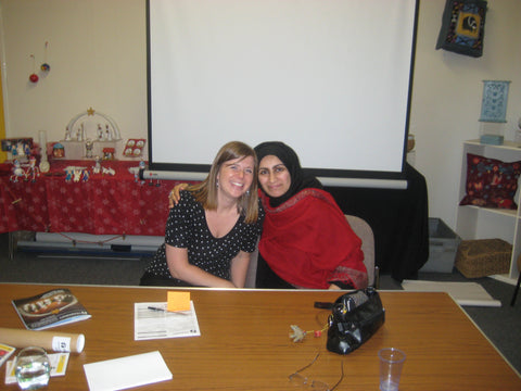 Emma Jewitt and Sabeena Ahmed visit to Traidcraft October 2011 