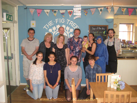 Bruce Crowther MBE with friends of The FIG Tree Garstang, August 2012 and The Little Fair Trade Shop