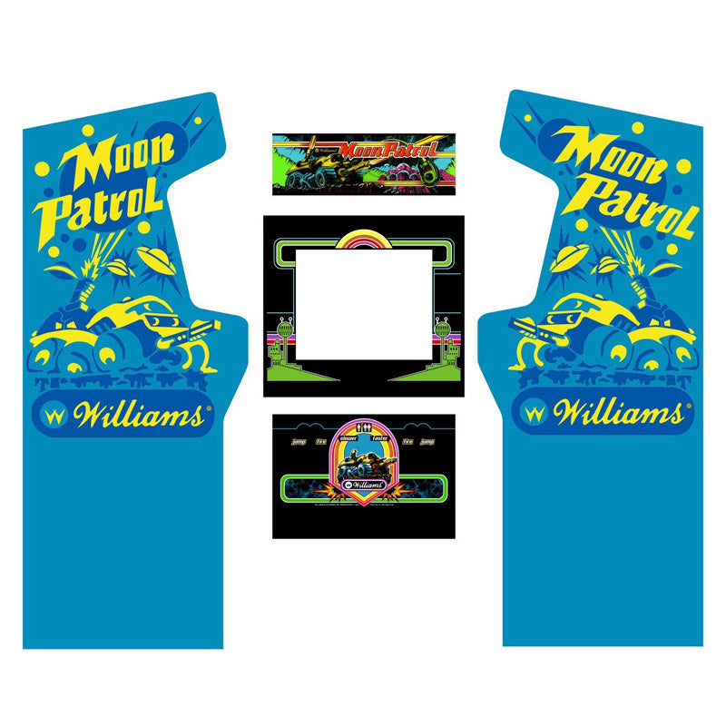 WILLIAMS MOON PATROL arcade marquee 