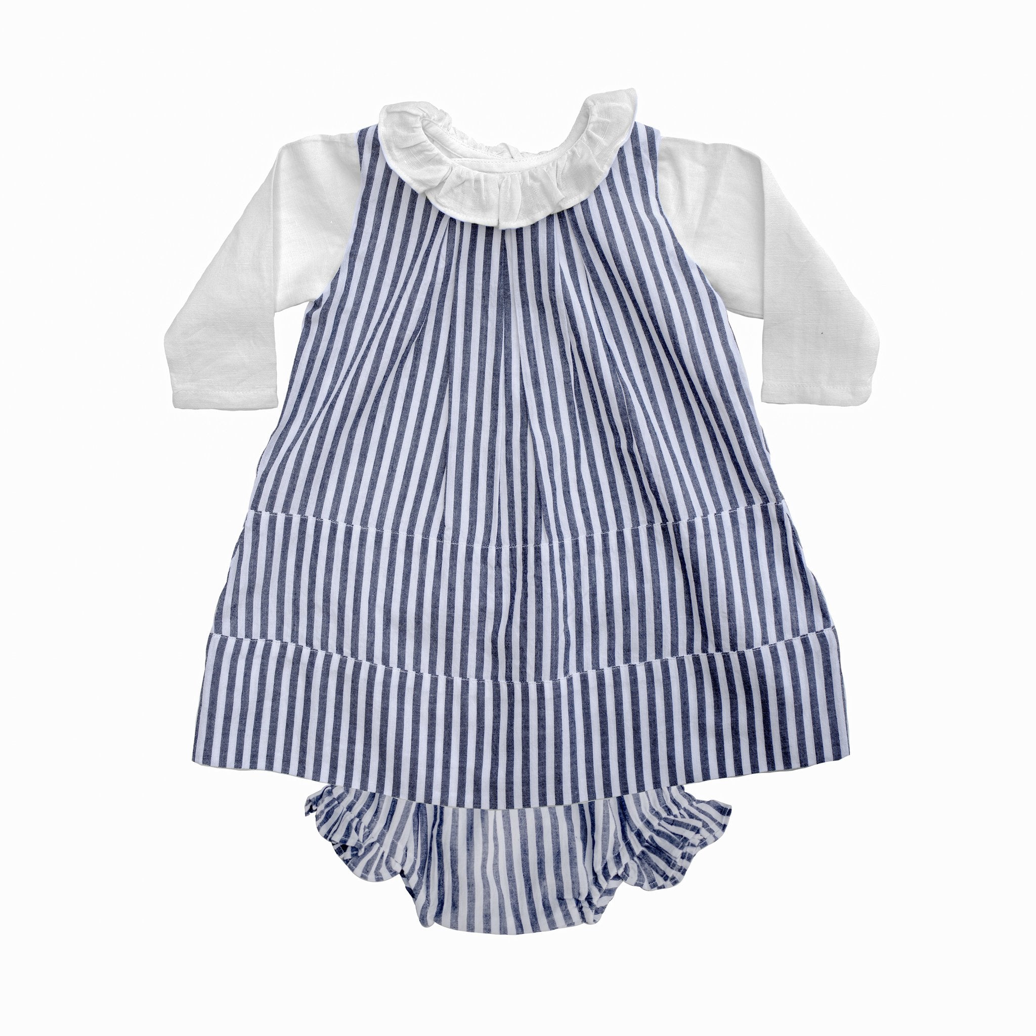 Louelle Linen Panel Dress & Bloomer Set