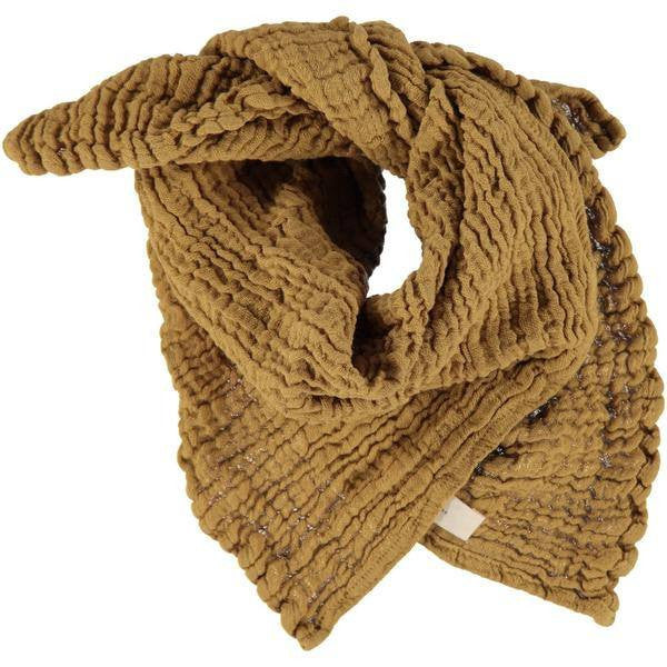 fawn&forest Wayda Mustard Gold Small Scarf - fawn&forest