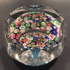 Rare Antique Clichy Art Glass Paperweight Close Packed Millefiori Mushroom