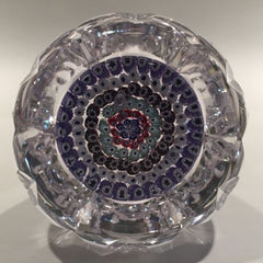 Whitefriars Art Glass Paperweight Concebtric Millefiori & Fancy Facets