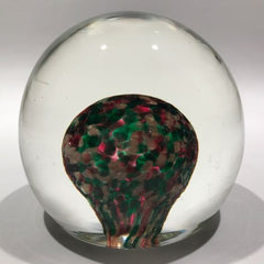 Huge Vintage Murano Cenedese Art Glass Paperweight Christmas Themed Design