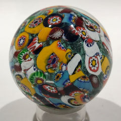 Rare Vintage Gentile Art Glass Marble Colorful Millefiori Scramble