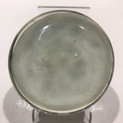 Early Chinese Art Glass Paperweight Hand Painted Cricket on White Ground