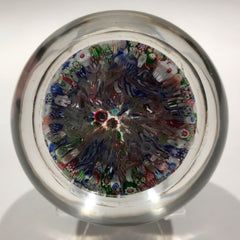 Huge Antique Baccarat Art Glass Paperweight Rare Complex Closepacked Millefiori