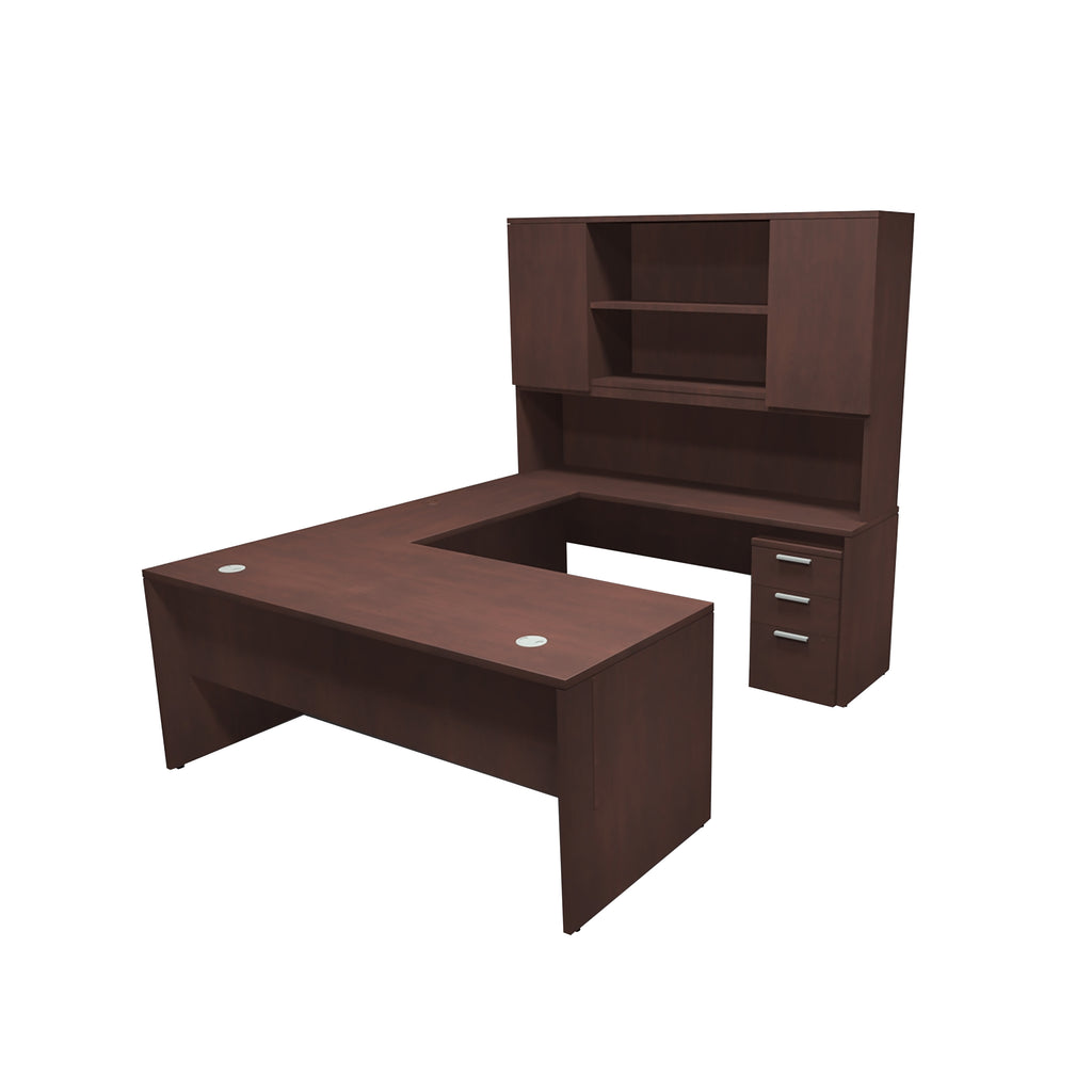 Versa Executive U Shape Desk With Hutch Combo Ofx Office