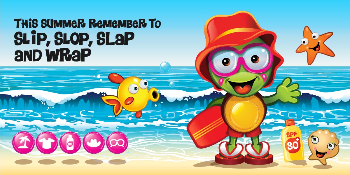 Slip, Slop, Slap and Wrap with Undercover Cody to stay Sun Safe