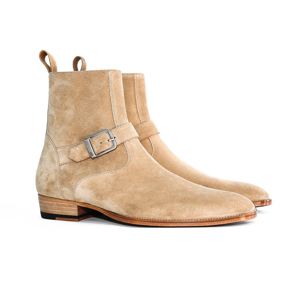 mens chelsea boots with strap