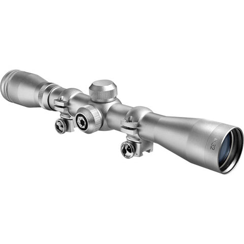 Barska Optics PK-22 Scope 4x32mm, Silver, 1" Tube, 3/8" Rings, 30/30 Reticle