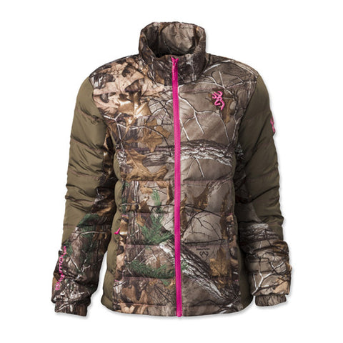 Browning Hell's Belles Blended Down Jacket Realtree Xtra/Tan, X-Large