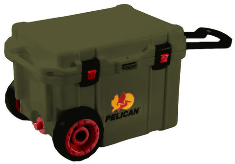 Pelican Pelican Elite Wheeled Coolers 45 Quart, Olive Drab Green
